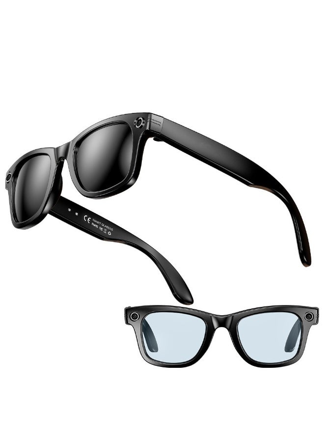 Anti-Shake 800W Pixel W610 Photo Translation AI Conversation Recording Video Music Playback Call Bluetooth Glasses (Sunglasses) - Image 1